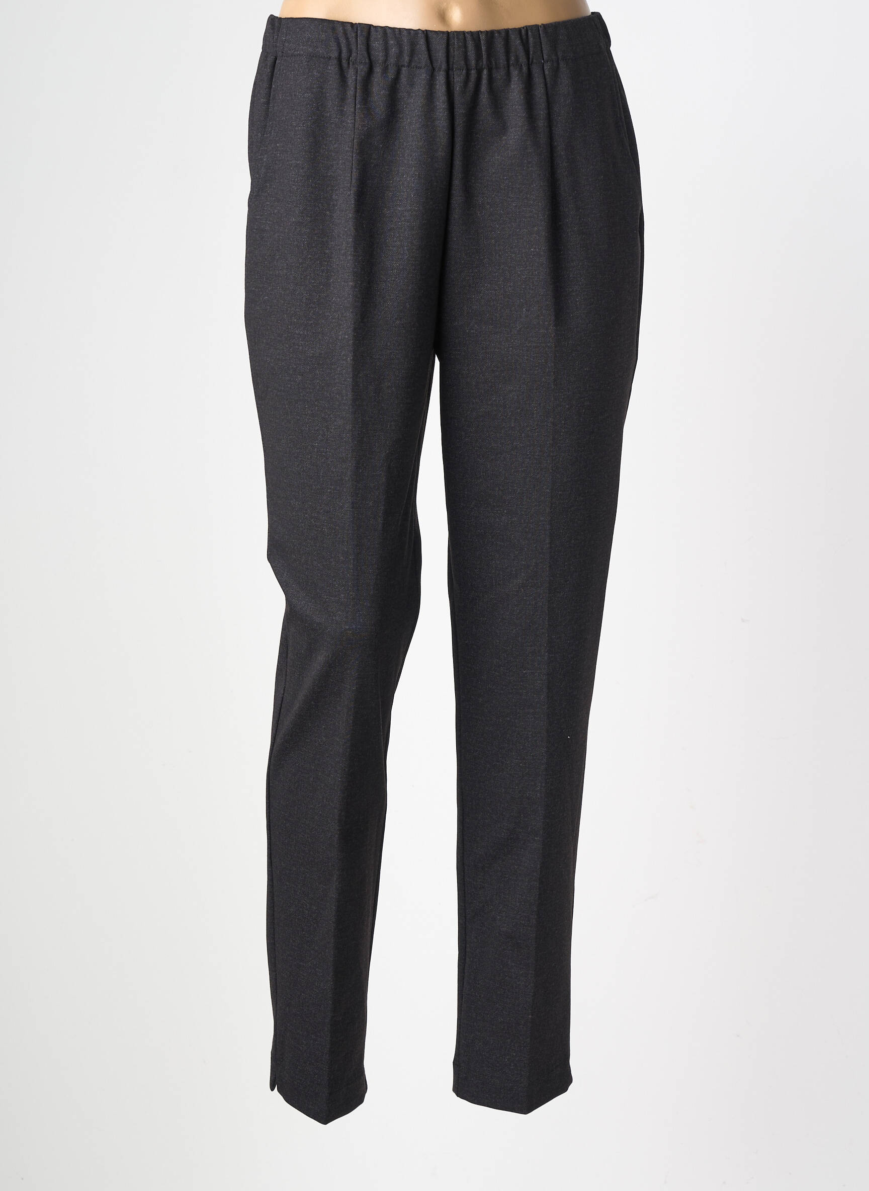 Pantalon slim talie elastică mărime normală gri GEVANA femeie