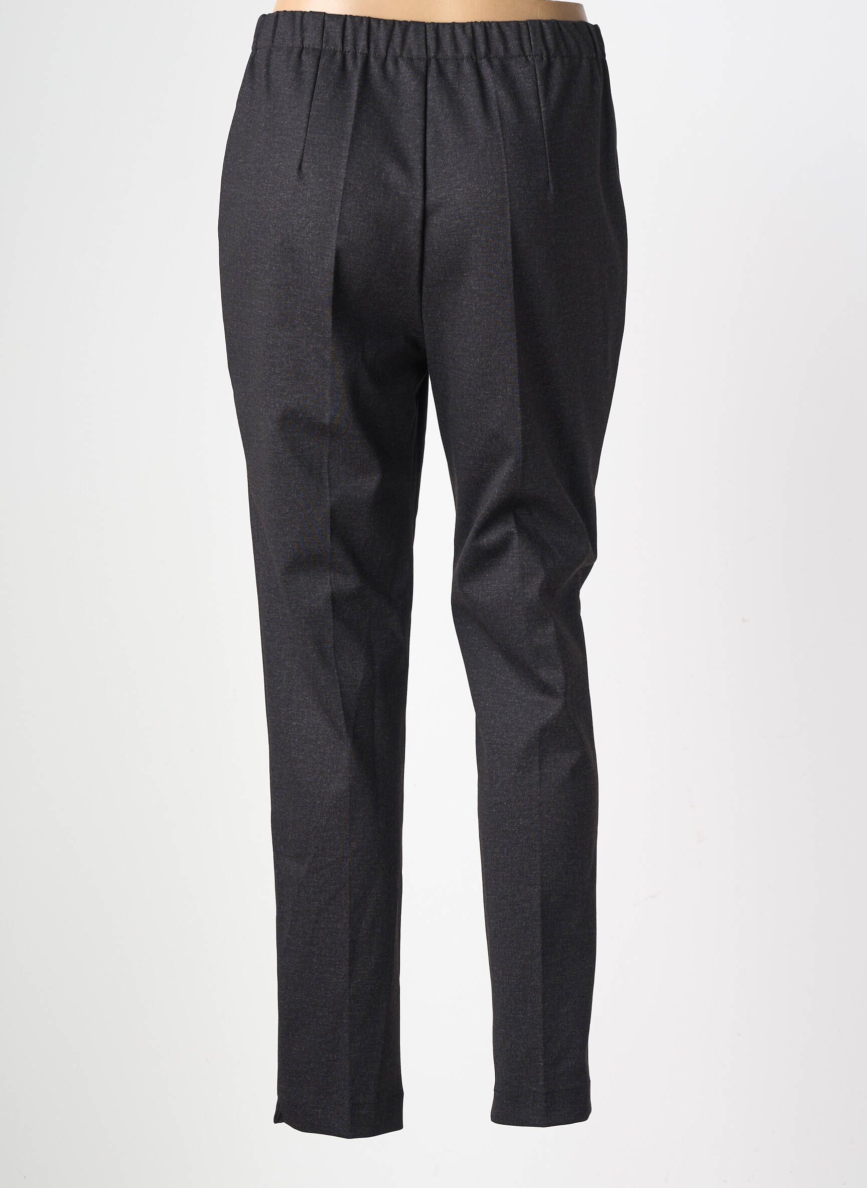 Pantalon slim talie elastică mărime normală gri GEVANA femeie