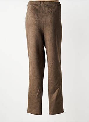 Pantalon slim talie elastică mărime normală maro GEVANA femeie