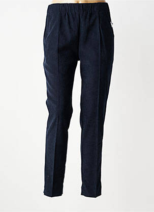 Pantalon slim talie elastică mărime normală albastru GEVANA femeie