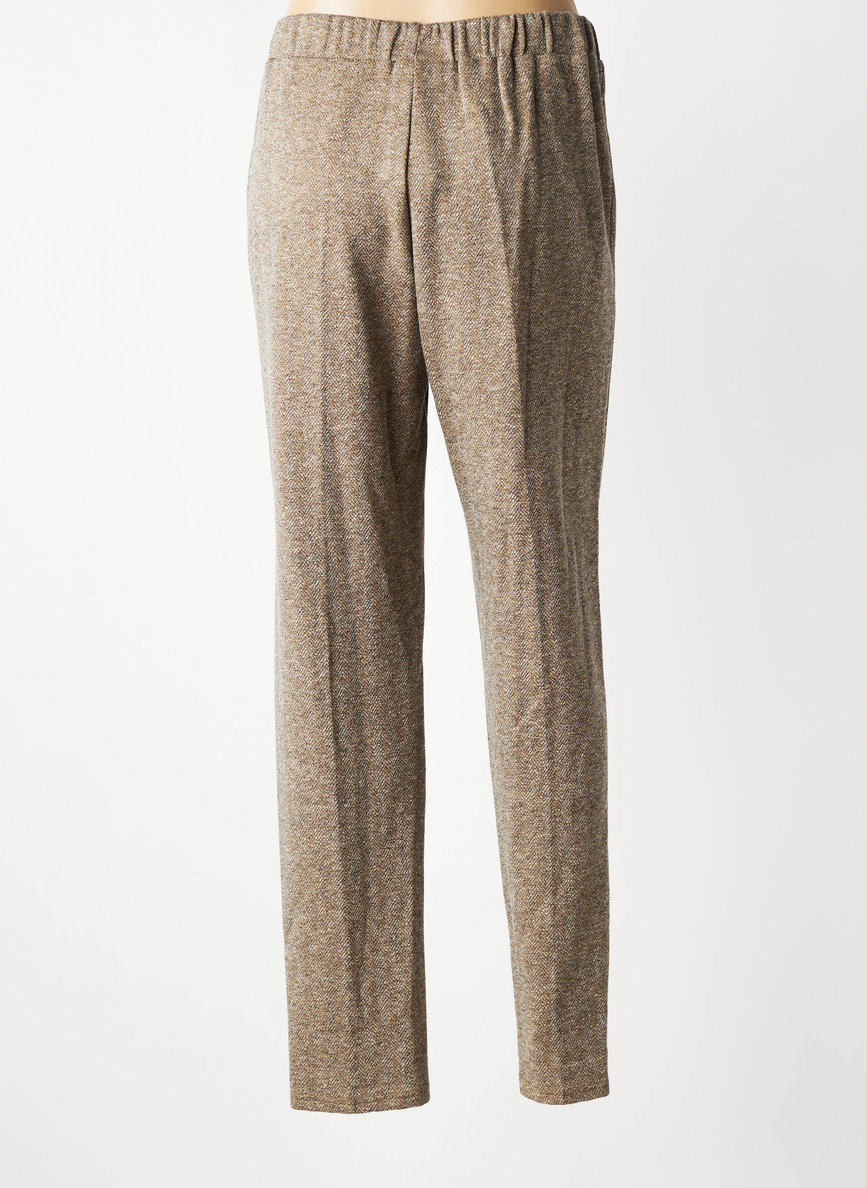 Pantalon drept elasticitate mărime normală maro GEVANA femeie