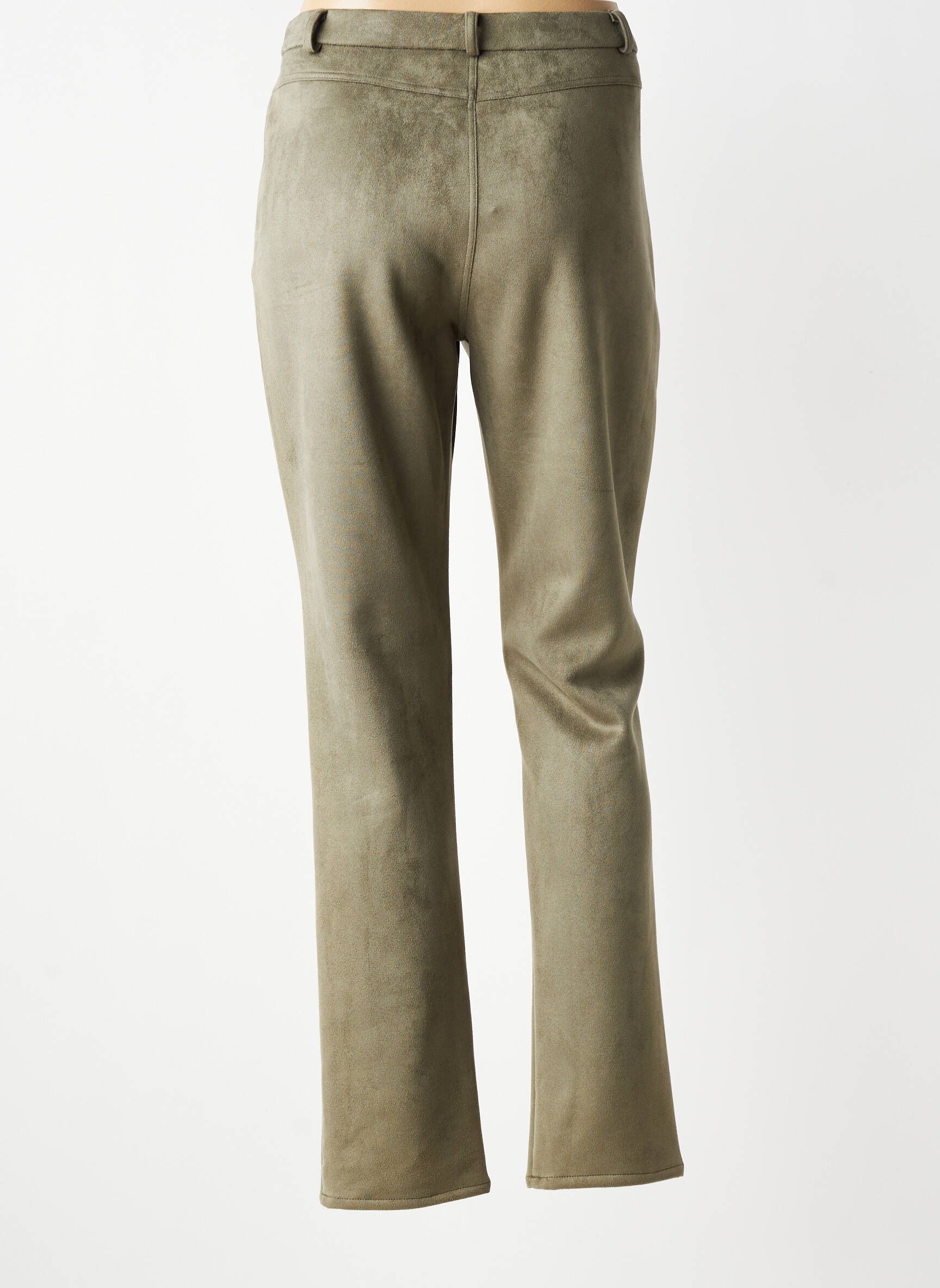 Pantalon slim elasticitate mărime normală verde GEVANA femeie