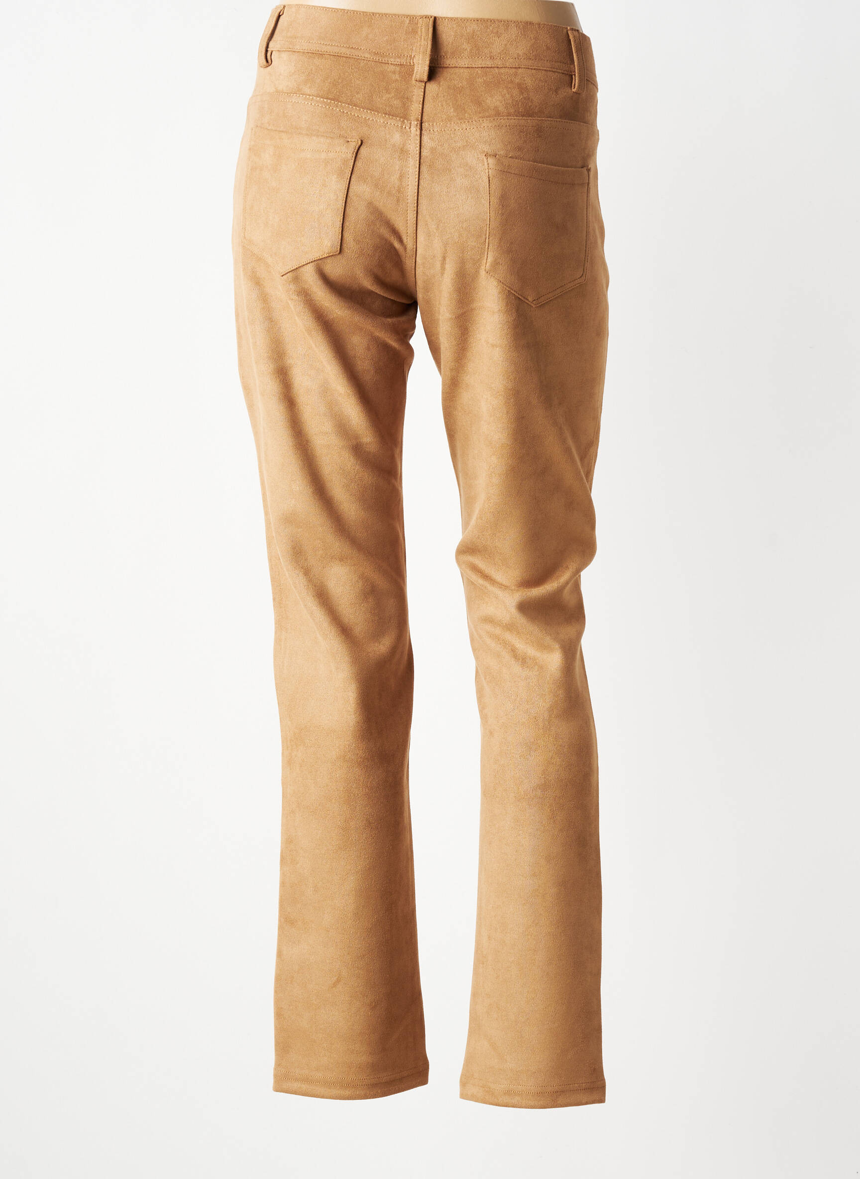 Pantalon slim elasticitate mărime normală maro GEVANA femeie
