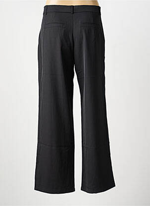 Pantalon larg țesătură crep talie înaltă negru JCL femeie