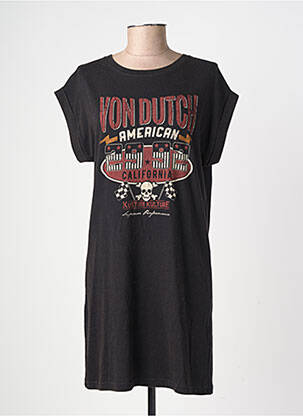 Rochie scurtă mâneci scurte mâneci scurte negru VON DUTCH femeie