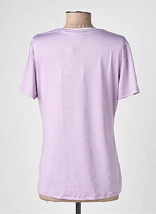 Tricou guler în v mâneci scurte violet LUTHA femeie