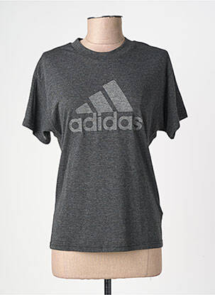Tricou serigrafie mâneci scurte gri ADIDAS femeie