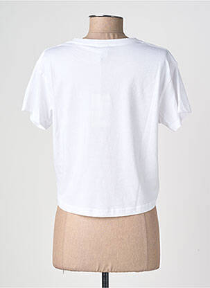 Tricou croială dreaptă mâneci scurte alb TUC SURF femeie