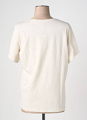 Tricou croială dreaptă mâneci scurte bej SUN VALLEY femeie