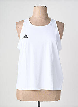 Maiou elasticitate fără mâneci alb ADIDAS femeie