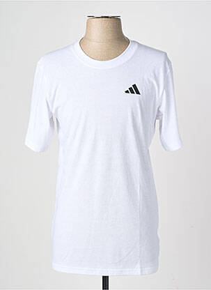Tricou croială cambrată mâneci scurte alb ADIDAS bărbat
