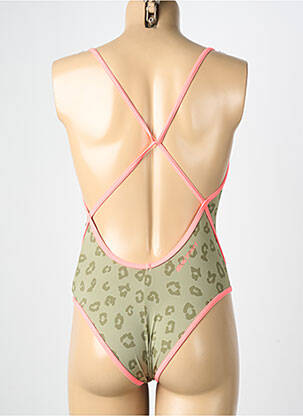 Costum de baie dintr-o singură piesă efect material satinat verde WATTS femeie
