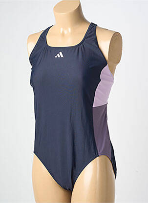Costum de baie dintr-o singură piesă efect material satinat albastru ADIDAS femeie