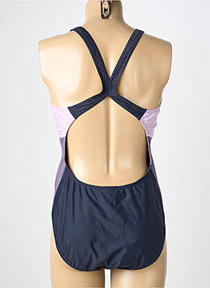 Costum de baie dintr-o singură piesă efect material satinat albastru ADIDAS femeie