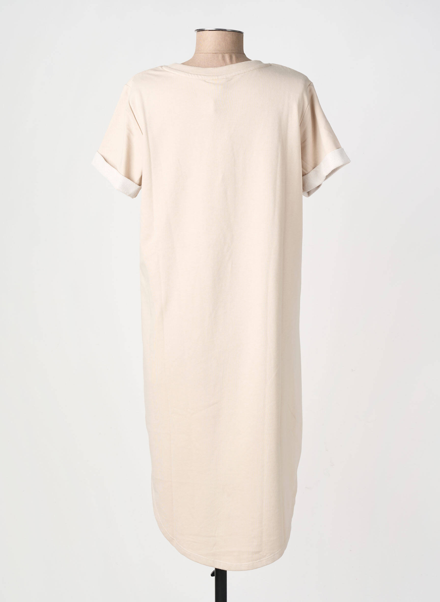 Rochie midi mâneci scurte mâneci scurte bej JACQUELINE DE YONG femeie