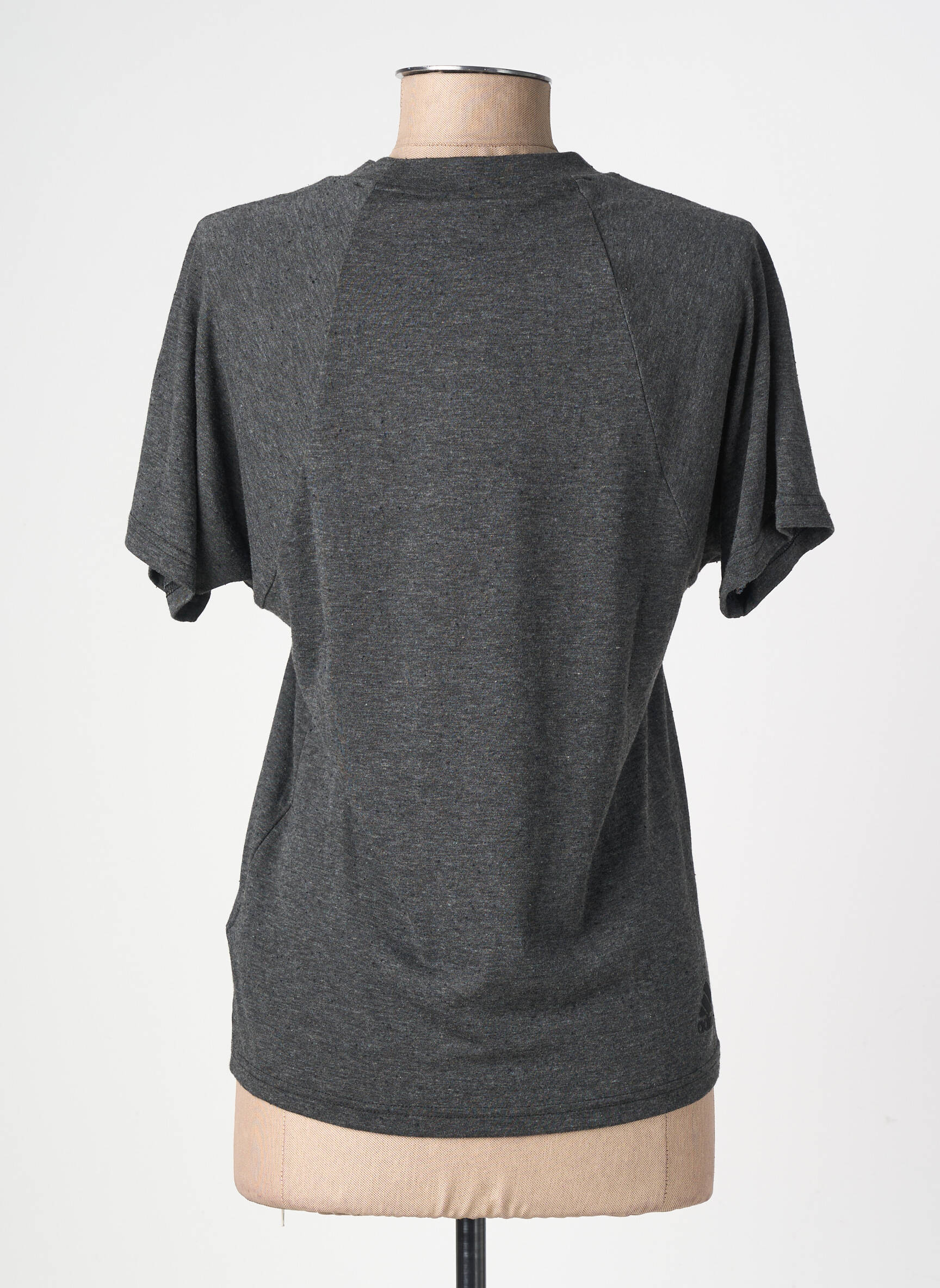 Tricou serigrafie mâneci scurte gri ADIDAS femeie