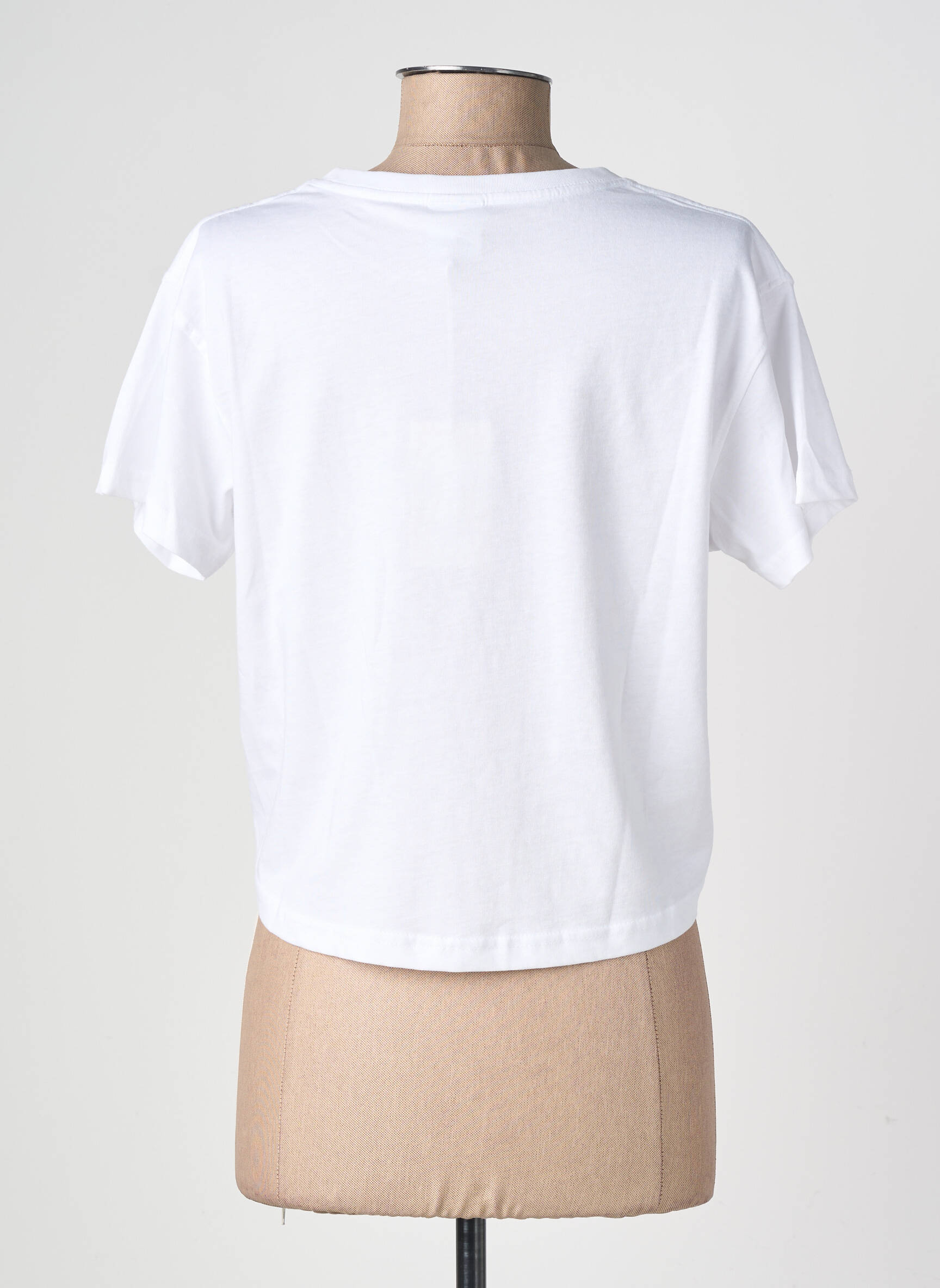 Tricou croială dreaptă mâneci scurte alb TUC SURF femeie