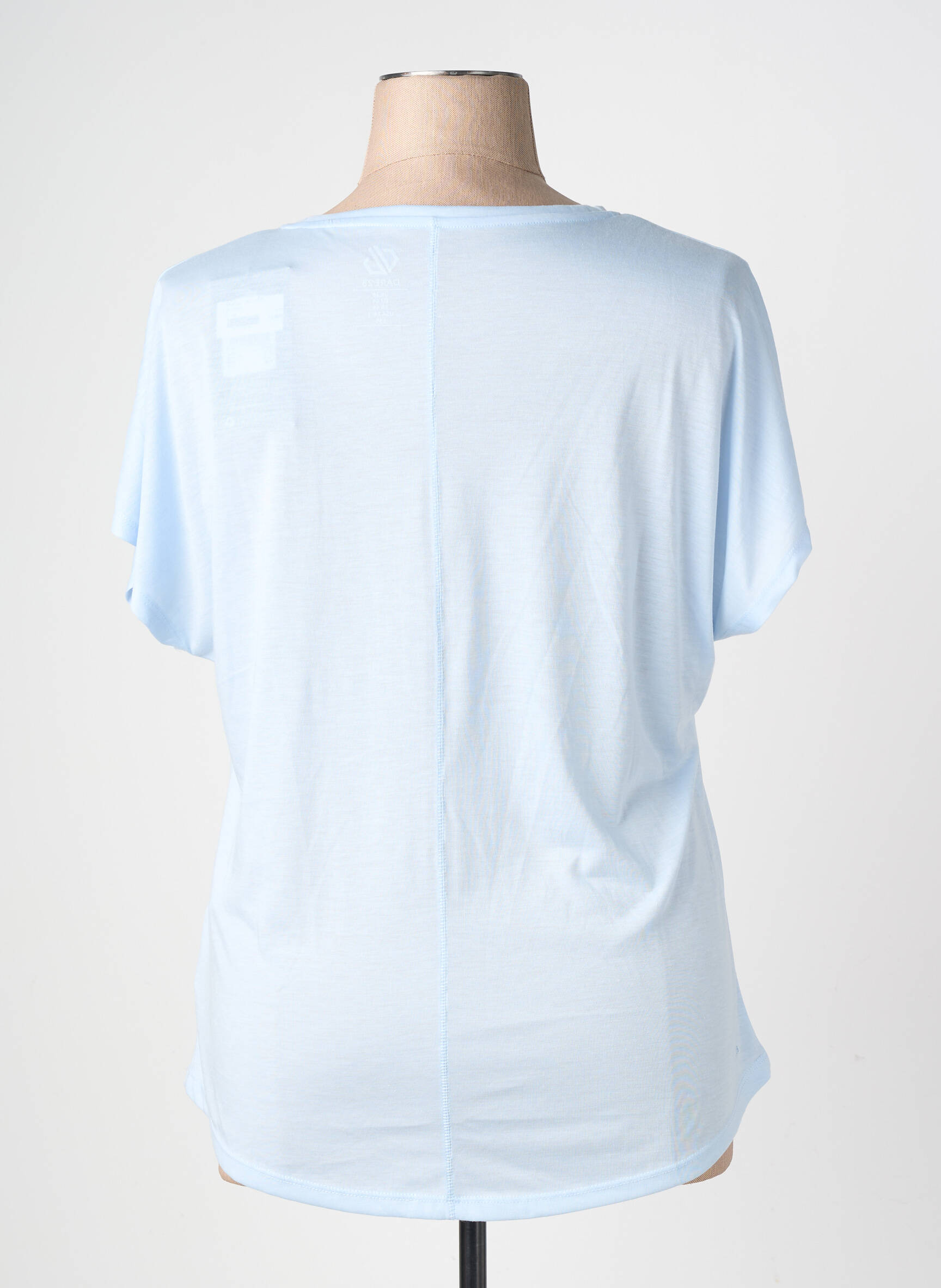 Tricou guler în v mâneci scurte albastru DARE 2 BE femeie