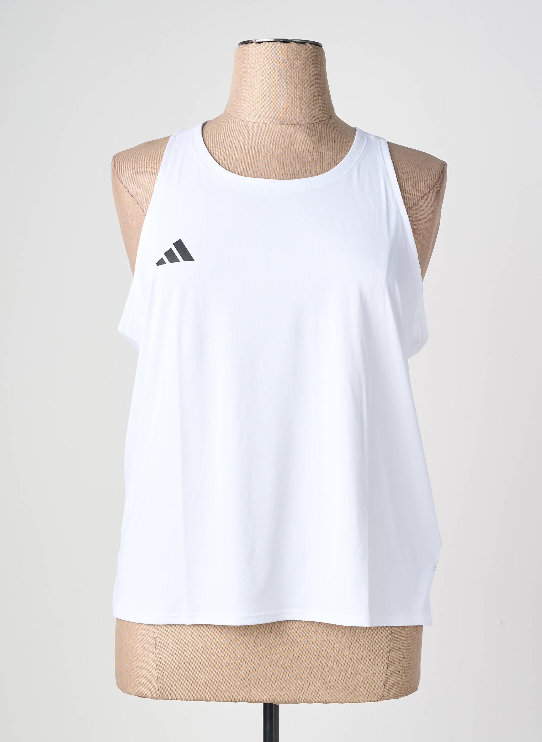 Maiou elasticitate fără mâneci alb ADIDAS femeie