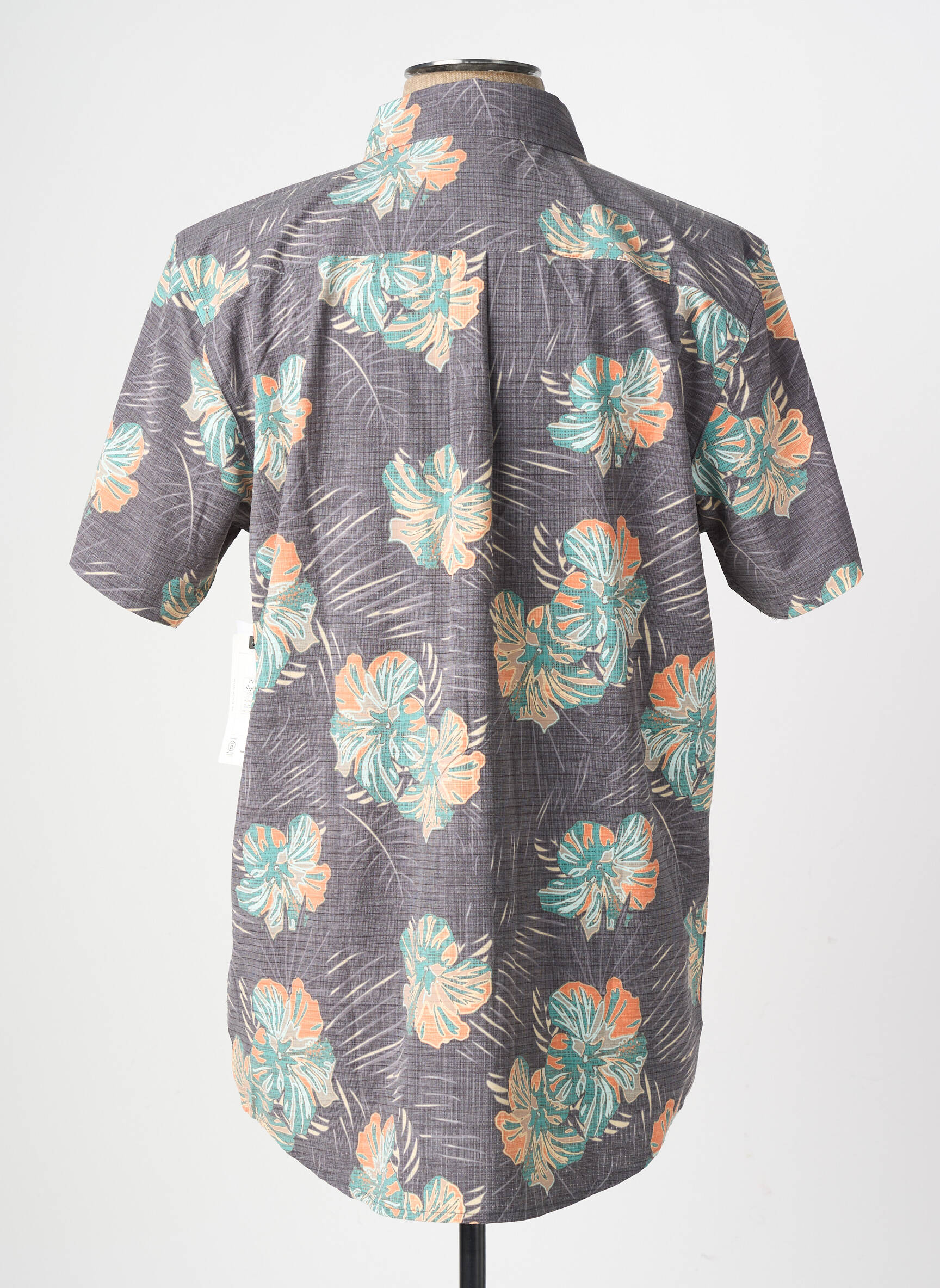 Cămașă cu mâneci scurte imprimeu tie and dye gri RIP CURL bărbat