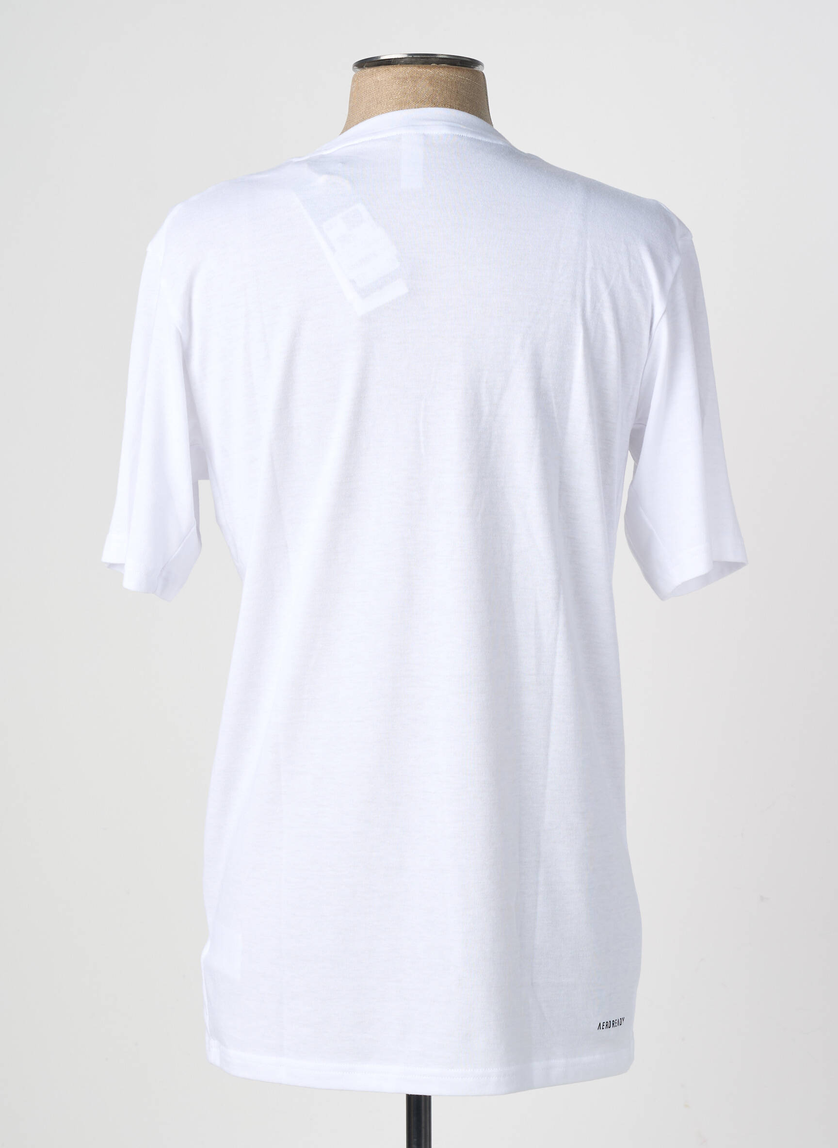 Tricou croială cambrată mâneci scurte alb ADIDAS bărbat