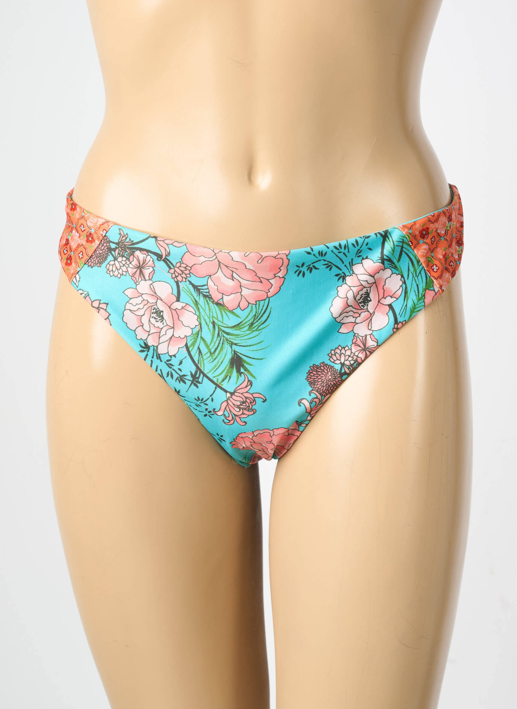 Chiloți de baie imprimeu floral chiloți albastru SUPERDRY femeie