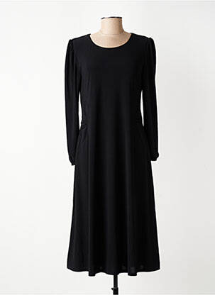 Rochie midi mâneci lungi mâneci lungi negru GEVANA femeie