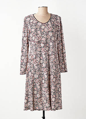 Rochie midi imprimeu floral mâneci lungi roșu GEVANA femeie