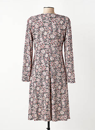 Rochie midi imprimeu floral mâneci lungi roșu GEVANA femeie