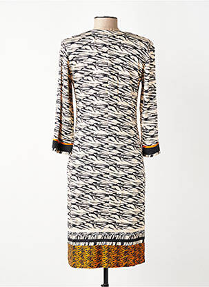 Rochie midi mâneci lungi mâneci lungi bej GEVANA femeie