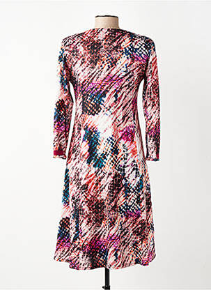 Rochie midi mâneci 3/4 mâneci 3/4 roz GEVANA femeie