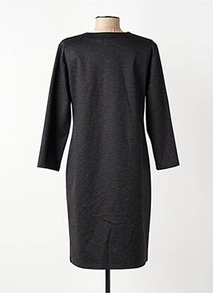 Rochie midi imprimeu fantezie mâneci lungi negru GEVANA femeie