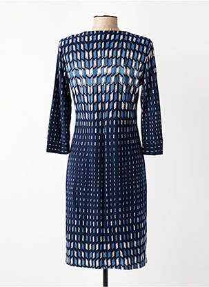 Rochie midi mâneci 3/4 mâneci 3/4 albastru GEVANA femeie
