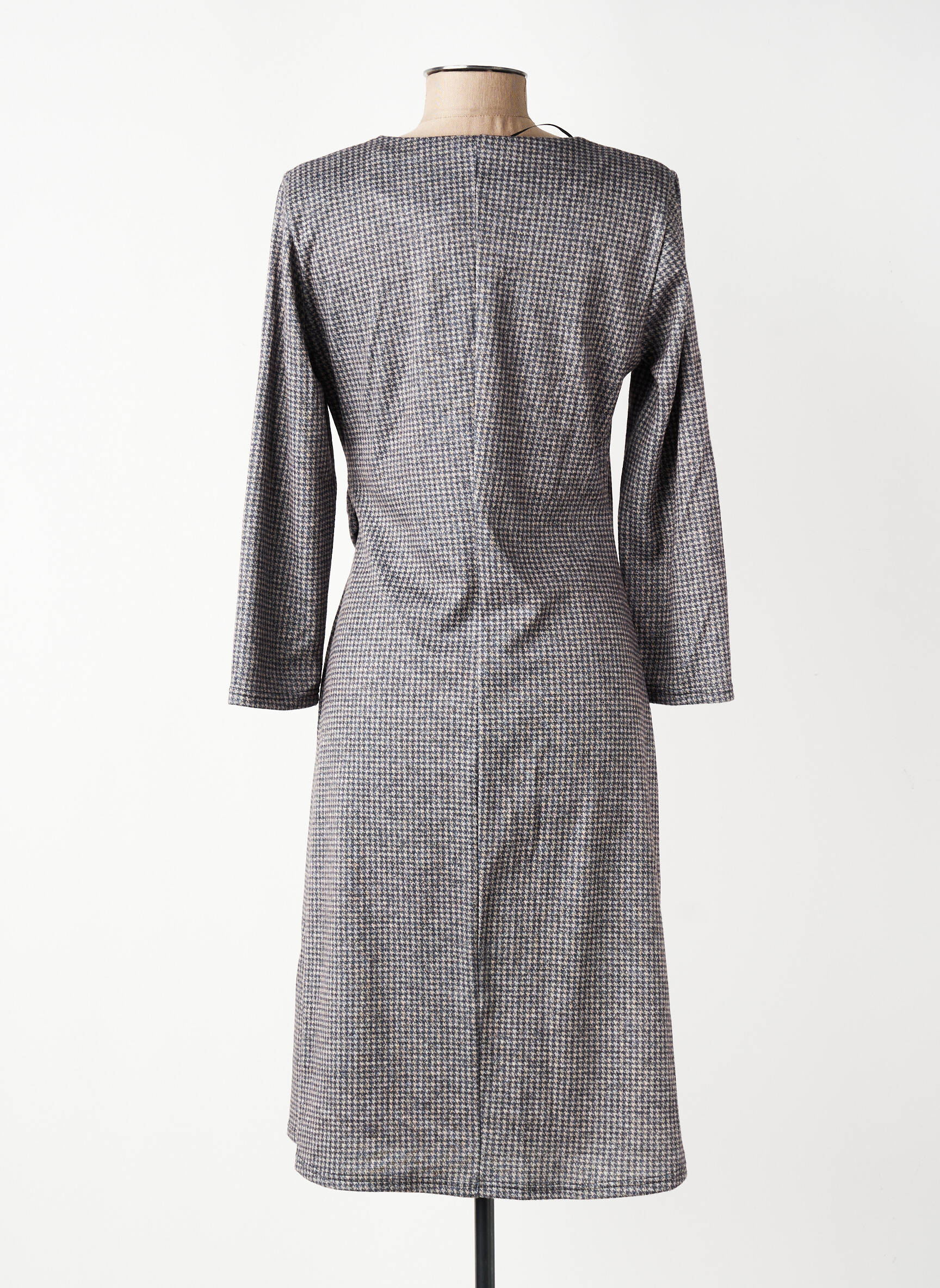 Rochie midi mâneci lungi mâneci lungi gri GEVANA femeie