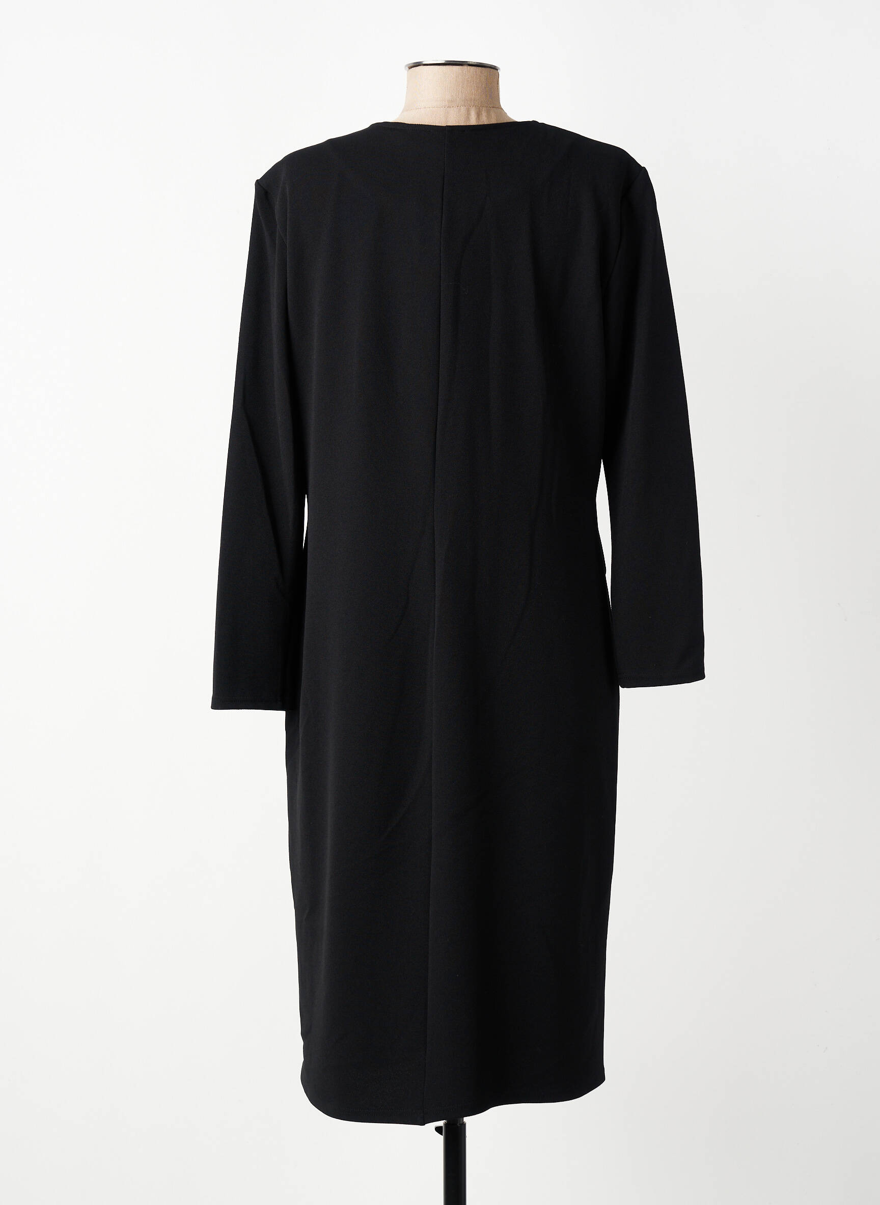 Rochie midi mâneci lungi mâneci lungi negru GEVANA femeie