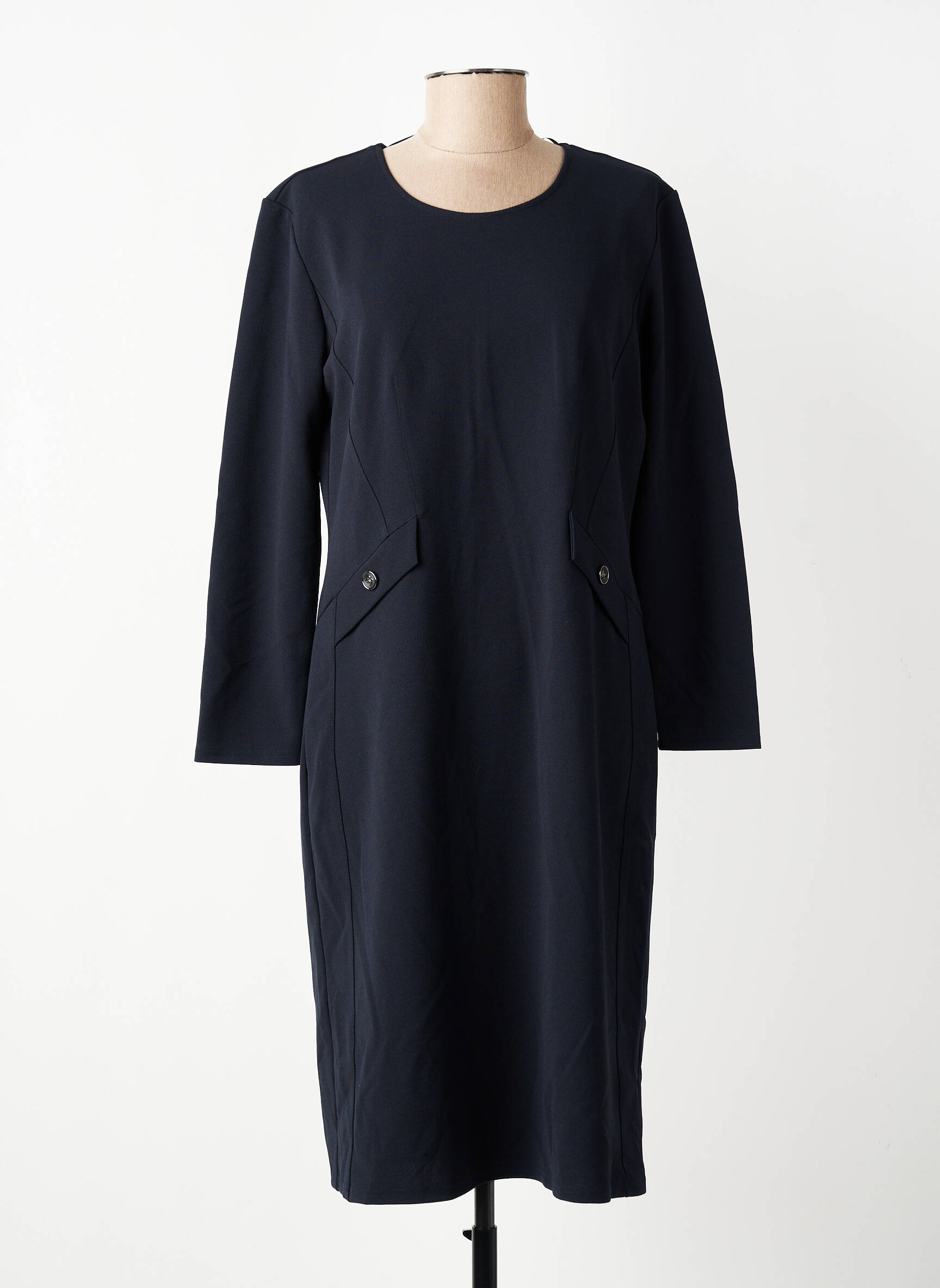 Rochie midi mâneci lungi mâneci lungi albastru GEVANA femeie
