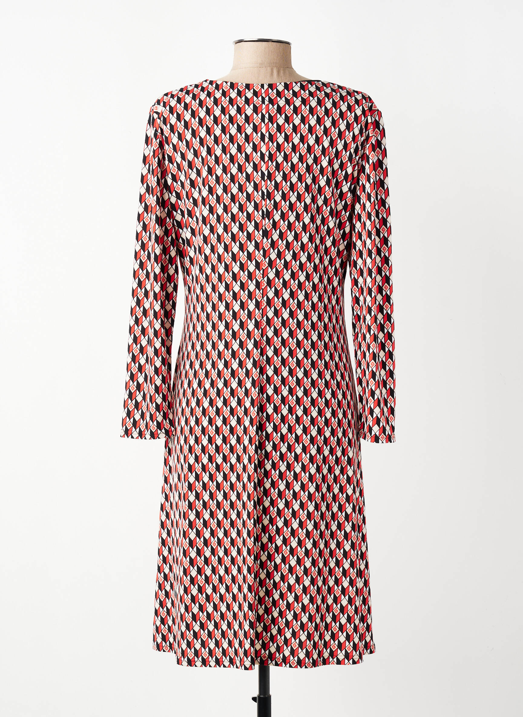 Rochie midi mâneci lungi mâneci lungi portocalie GEVANA femeie