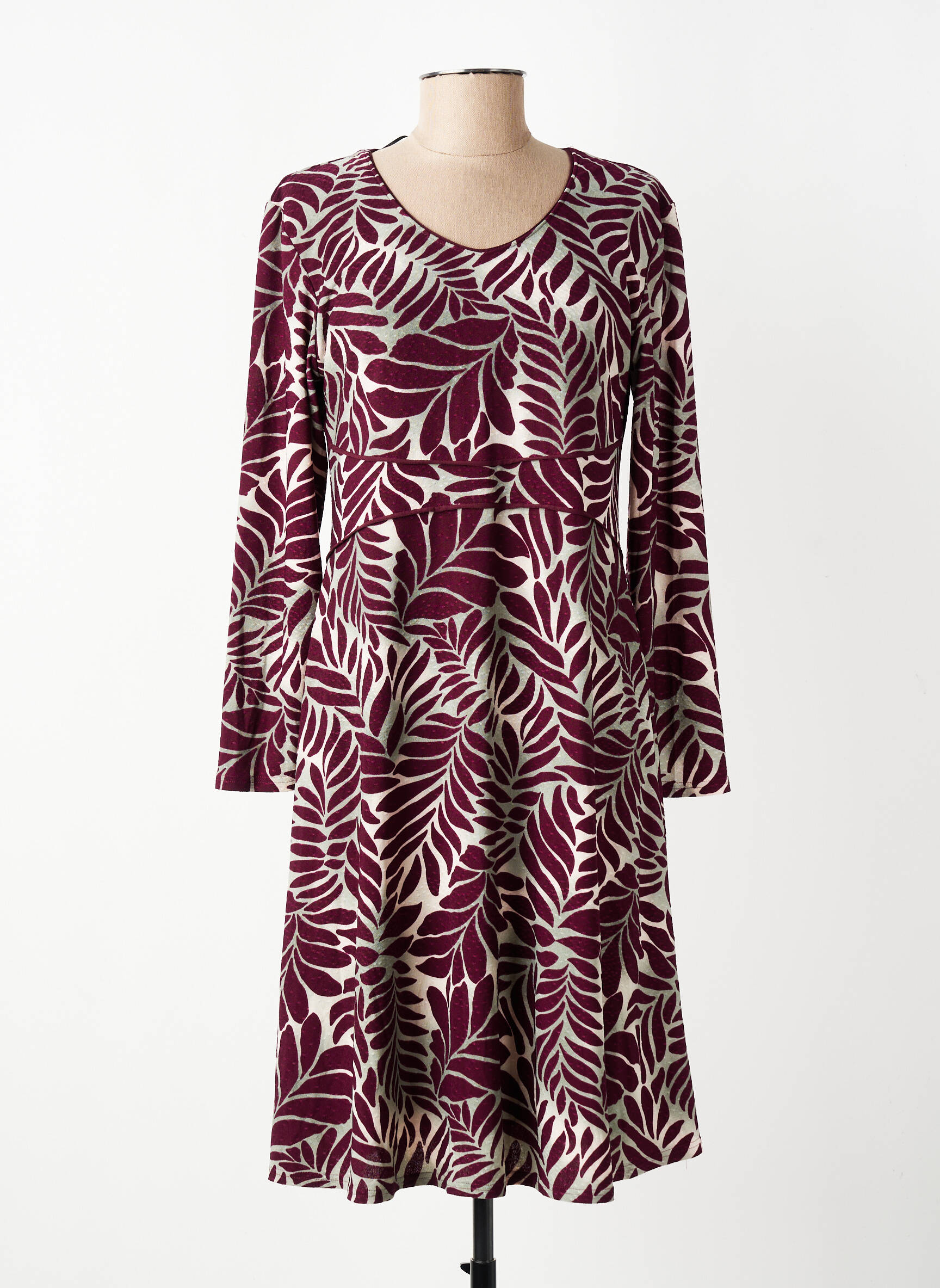 Rochie midi mâneci lungi mâneci lungi violet GEVANA femeie