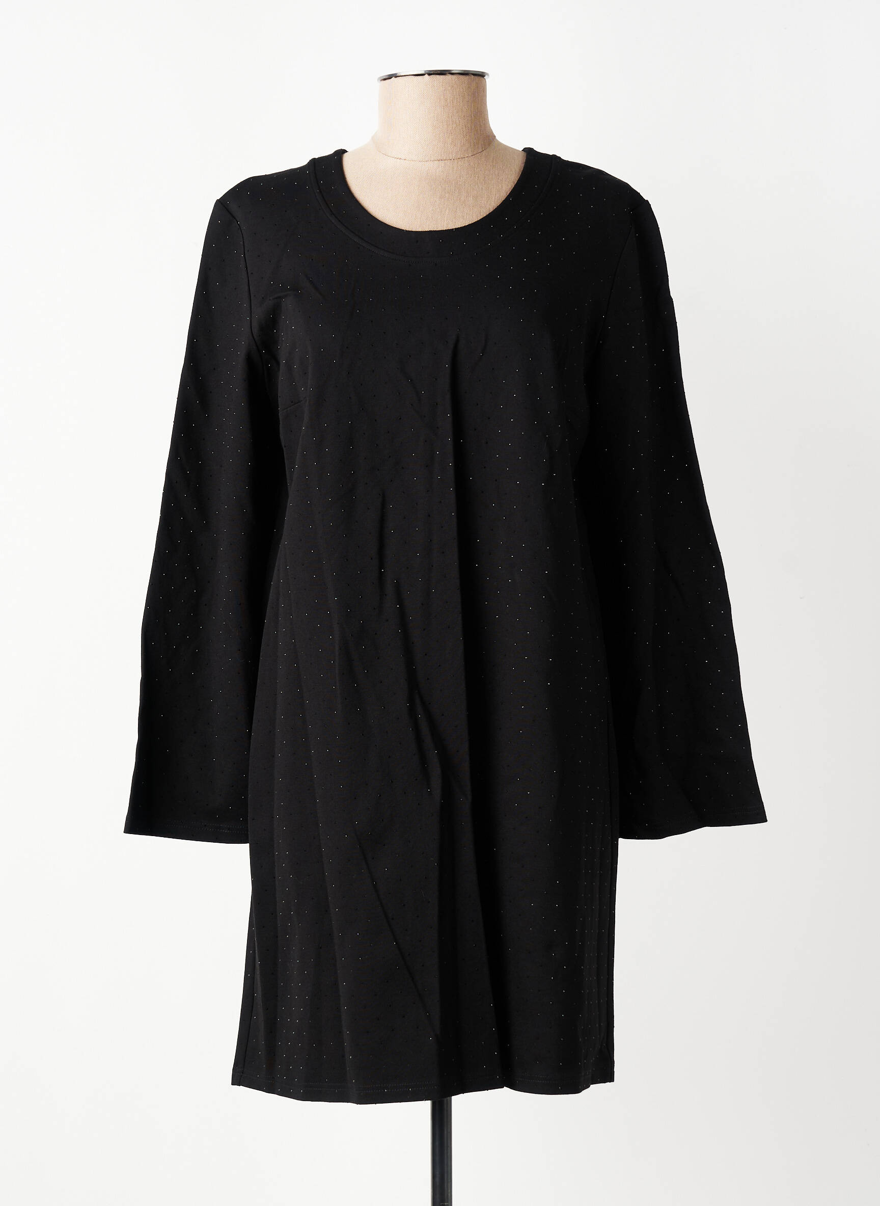 Rochie scurtă mâneci lungi mâneci lungi negru GEVANA femeie