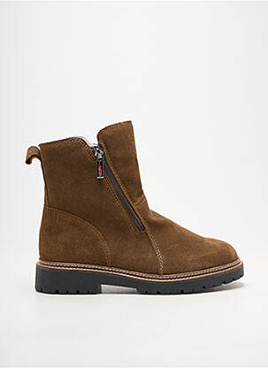 Botine/ghete material neted toc plat până la 3 cm maro OLANG femeie