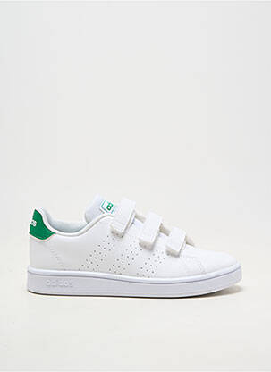 Adidași material neted vârf rotund alb ADIDAS copil
