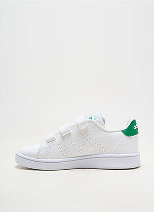 Adidași material neted vârf rotund alb ADIDAS copil