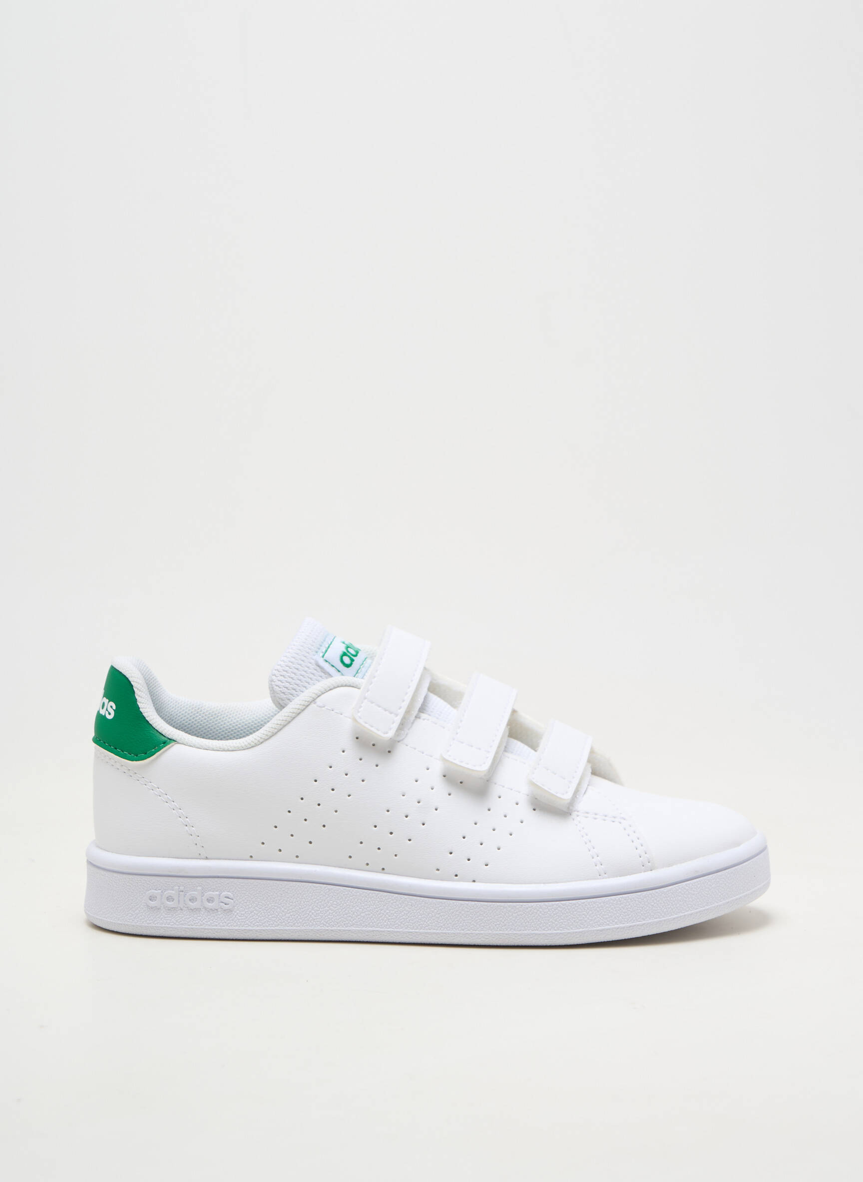 Adidași material neted vârf rotund alb ADIDAS copil