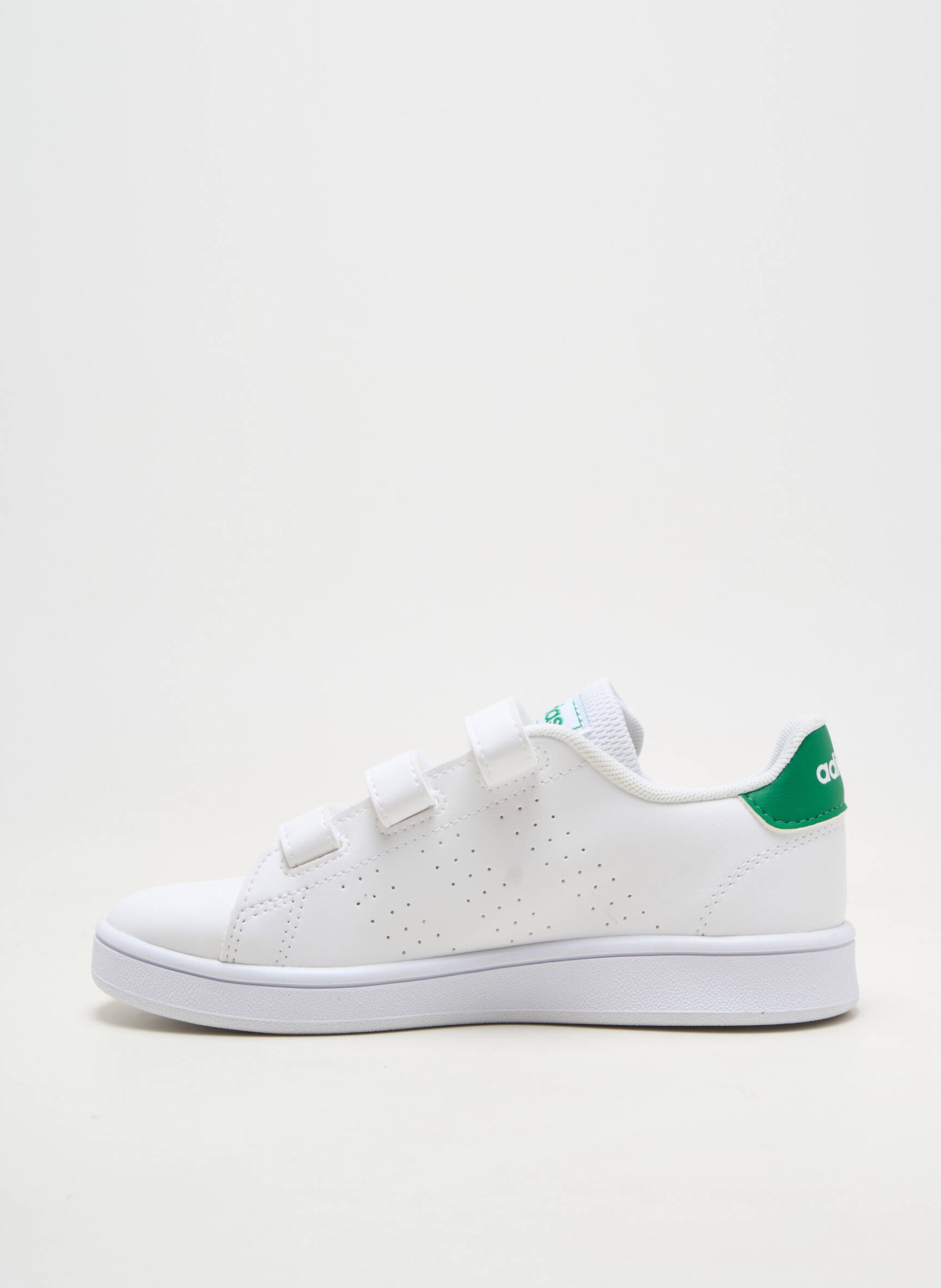 Adidași material neted vârf rotund alb ADIDAS copil