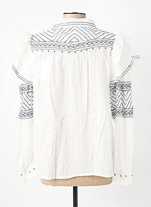 Cămașă țesătură poplin mâneci lungi alb BERENICE femeie