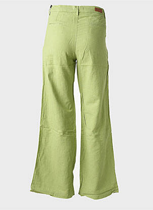Pantalon chino închidere cu fermoar sub clapetă cu nasturi talie înaltă verde HOD femeie