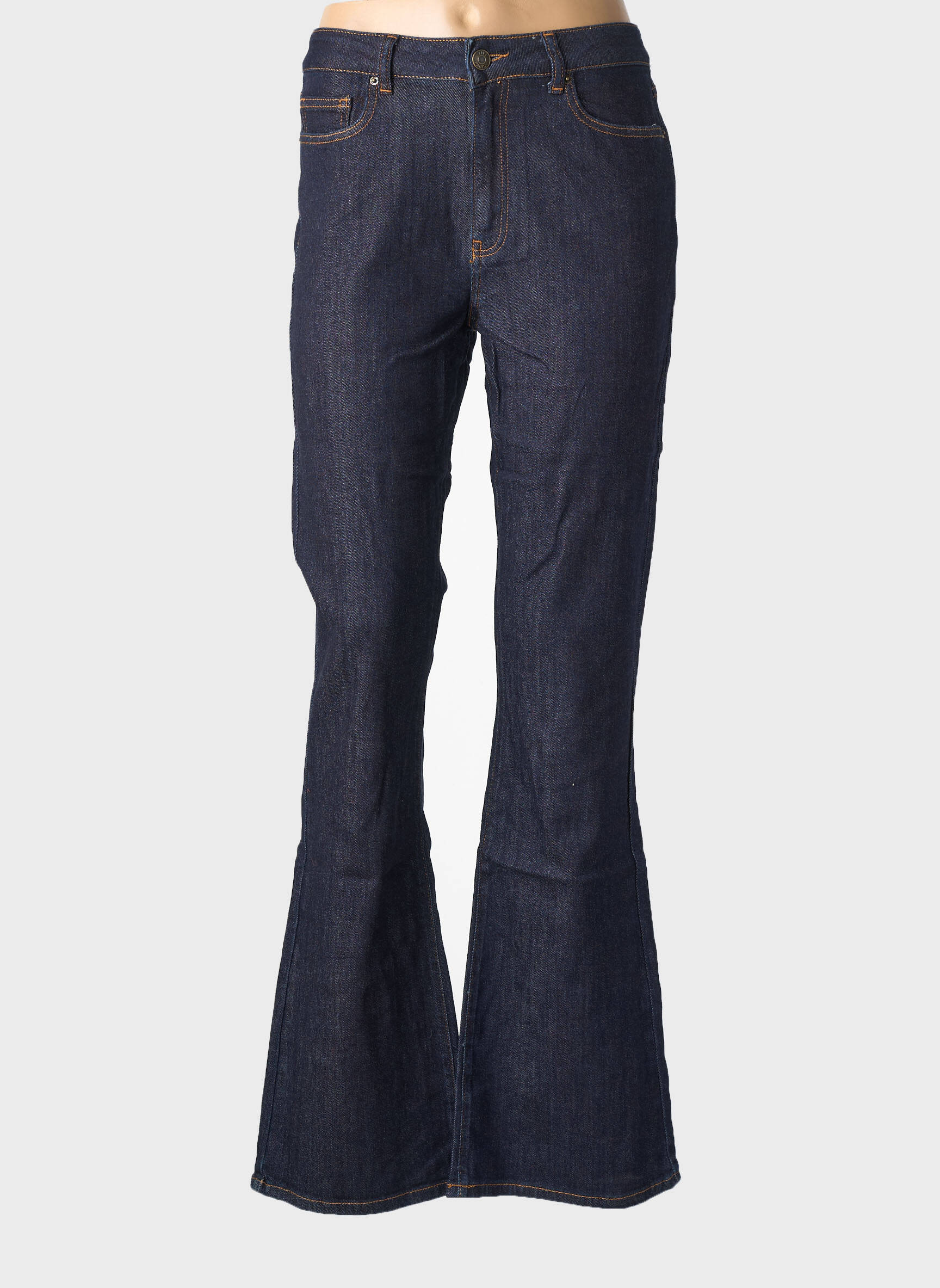 Blugi cu croială evazată selecție denim talie înaltă albastru FIVE femeie