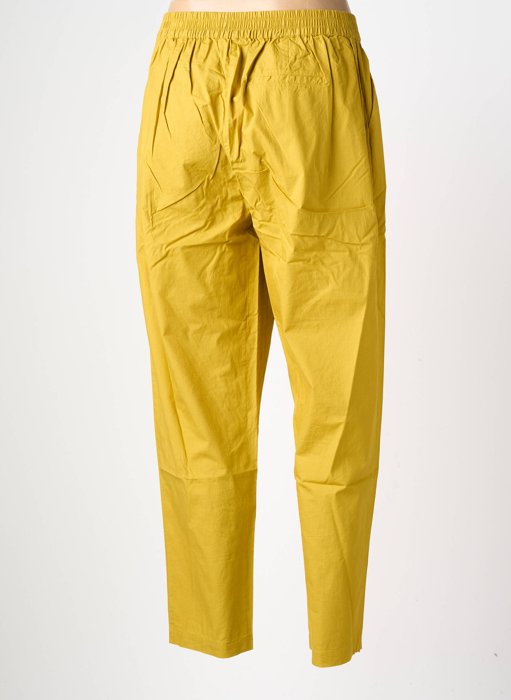 Pantalon slim talie elastică mărime normală galben HOD femeie