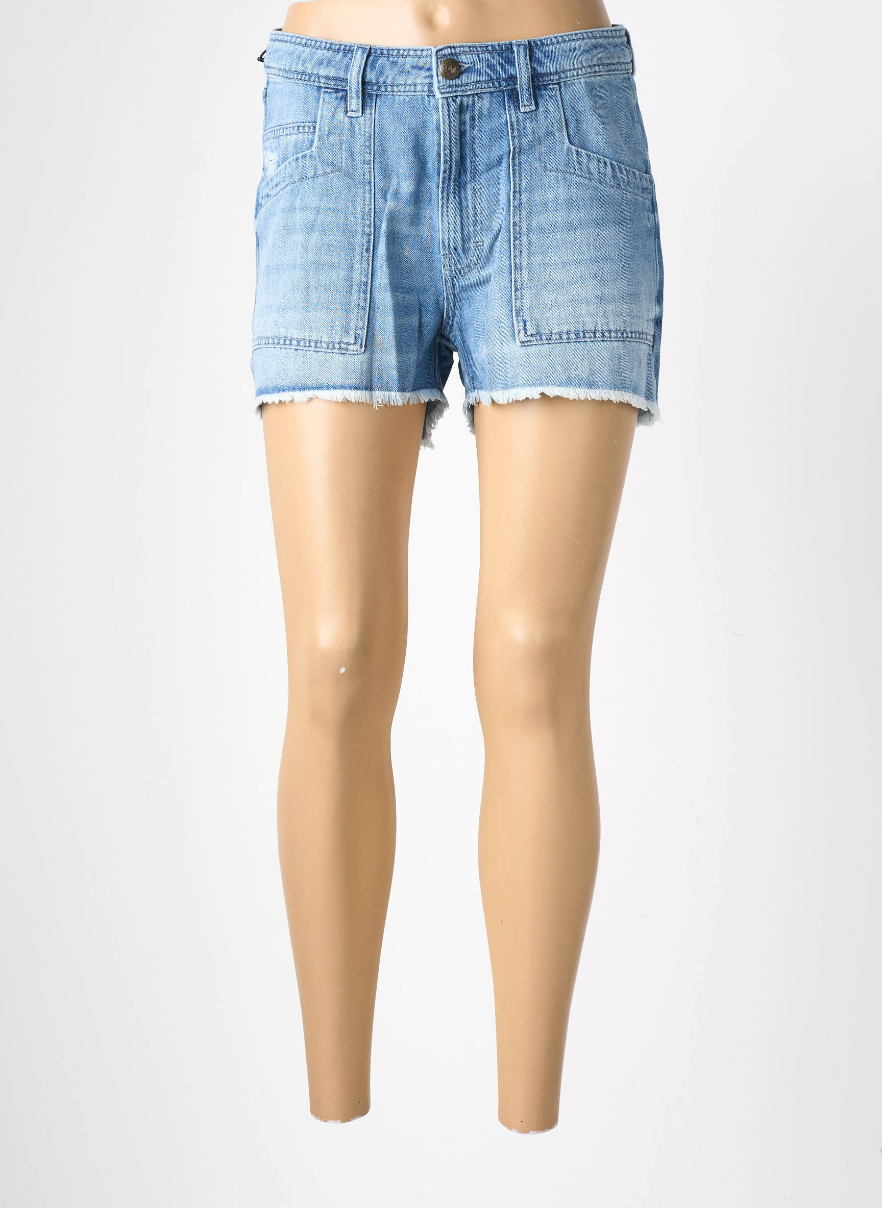 Șort țesătură denim mărime normală albastru FIVE femeie