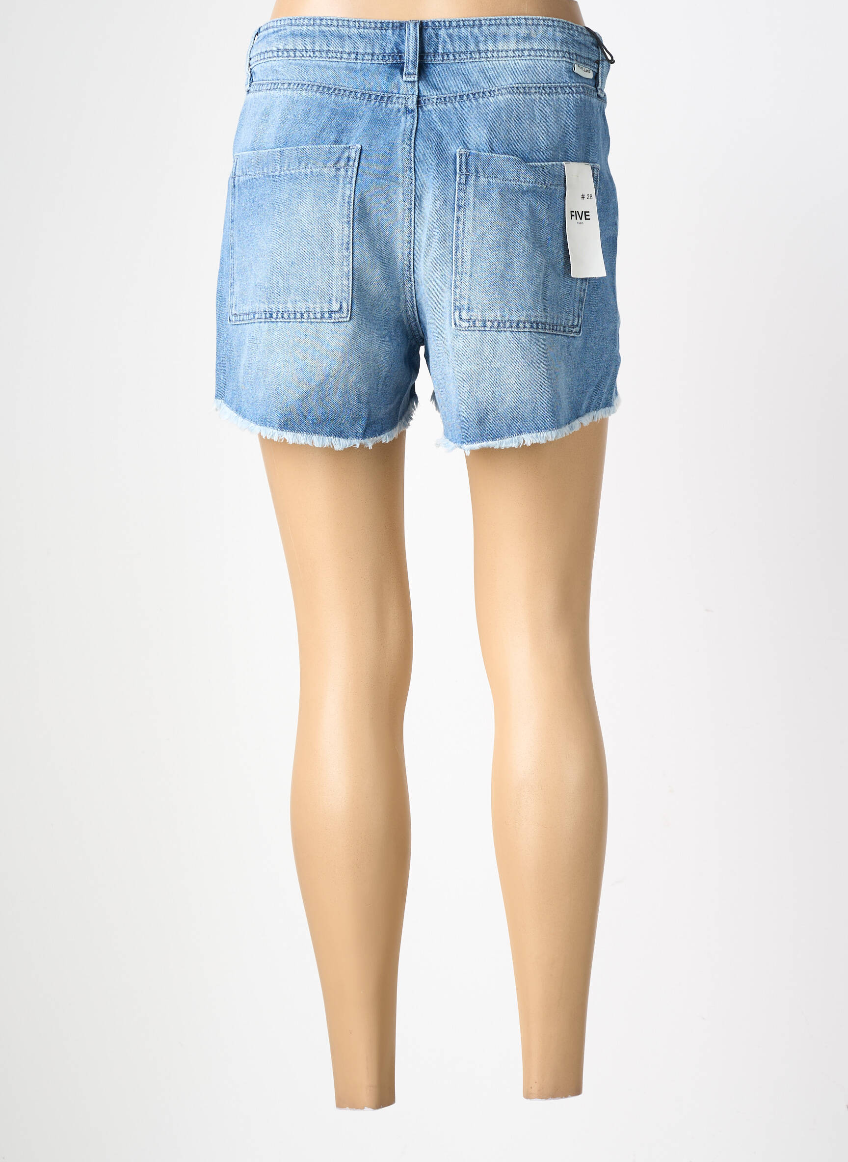 Șort țesătură denim mărime normală albastru FIVE femeie